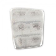 irregular slider bead for 2mm cords Antique Silver Plating x1