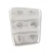 irregular slider bead for 2mm cords Antique Silver Plating x1