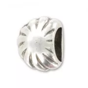 Terminator Mushel for 10x5mm half round leather Old silver tone