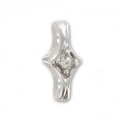 2 strands spacer 11x4mm rhodium Crystal rhinestones x1