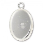925 Sterling Silver Pendant cabochon setting 18x13mm x1|raw }}