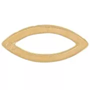 15x7mm Navette connector - Fine Gold Plating x1