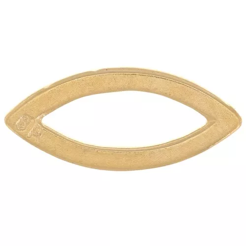 15x7mm Navette connector - Fine Gold Plating x1