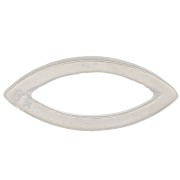 15x7mm Navette connector - Fine Silver Plating x1|raw }}