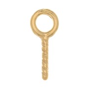 Screw-in hooks with 4mm ring - Fine Gold plated x4|raw }}