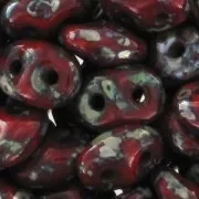 SuperDuo 2.5x5mm Opaque Red Picasso x10g