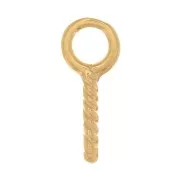 Screw-in Hook with 4mm Ring - 3 micron gold plated x4