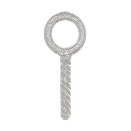 925 Sterling Silver Screw-in Hook with 4mm Ring x4