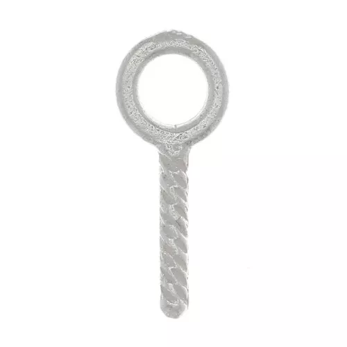 925 Sterling Silver Screw-in Hook with 4mm Ring x4