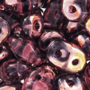 SuperDuo 2.5x5mm Amethyst Capri Gold x10g|raw }}