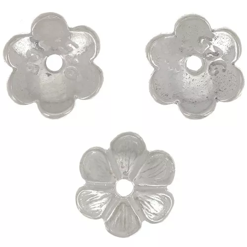 7mm 925 Sterling Silver Flower bead cap x1