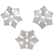 10mm 925 Sterling Silver Snowflake bead cap x1