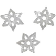 8mm 925 Silver Hollow Flower bead cap x1|raw }}