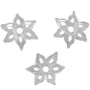 8mm 925 Silver Hollow Flower bead cap x1