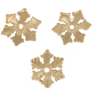 10mm Snowflake bead cap - Gold plated 3 microns x1|raw }}