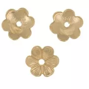 7mm Flower bead cap - Fine Gold plated x1