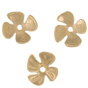 8mm worked Flower bead cap - Fine Gold Plated x1|raw }}