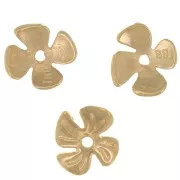 8mm worked Flower bead cap - Fine Gold Plated x1