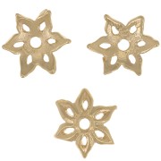 8mm Hollow Flower bead cap - Fine Gold Plated x1