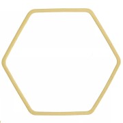 30x33mm hexagonal weaving and mounting ring - Gold Tone x1