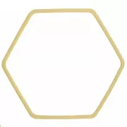 30x33mm hexagonal weaving and mounting ring - Gold Tone x1