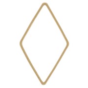 33x19 mm Rhombus Mounting ring - Raw brass x1|raw }}