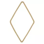 33x19 mm Rhombus Mounting ring - Raw brass x1