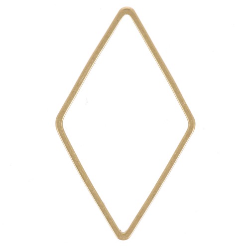 33x19 mm Rhombus Mounting ring - Raw brass x1