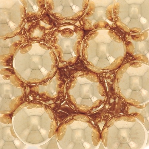 3mm Holeless beads - mini balls - Fine gold plated x100