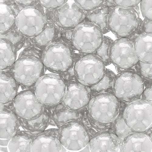 2mm Holeless beads - mini balls - Fine silver plating x100