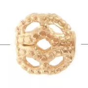 4mm Round filigree beads - Fine Gold Plated x20