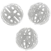 12mm Round filigree beads - Fine silver plating x10|raw }}