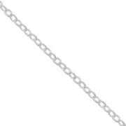 1mm 925 Sterling Silver Oval cable Chain x1m