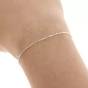 1mm 925 Sterling Silver Oval cable Chain x1m