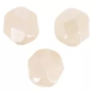 6mm faceted beads - Opaque Beige Ceramic Look x25
