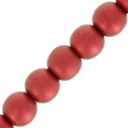 3mm Czech glass beads round - Red Metallic Mat x50|raw }}