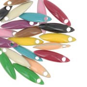 15x4mm Epoxy resin navette sequins assortment - Multicolored x20