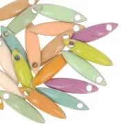 15x4mm Epoxy resin navette sequins assortment - Multicolored pastel x20