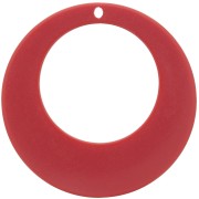 50mm Hollow Acrylic Circle Pendant - Terracotta x1