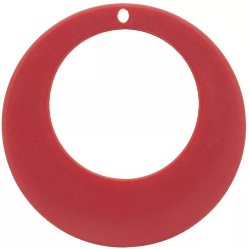 50mm Hollow Acrylic Circle Pendant - Terracotta x1