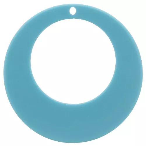 50mm Hollow Acrylic Circle Pendant - Fuchsia x1