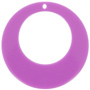 50mm Hollow Acrylic Circle Pendant - Purple x1