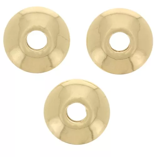 6mm Smooth round beads - Fine Gold plated x10