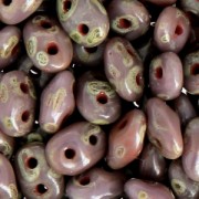 SuperDuo 2.5x5mm Opaque Violet Picasso x10g