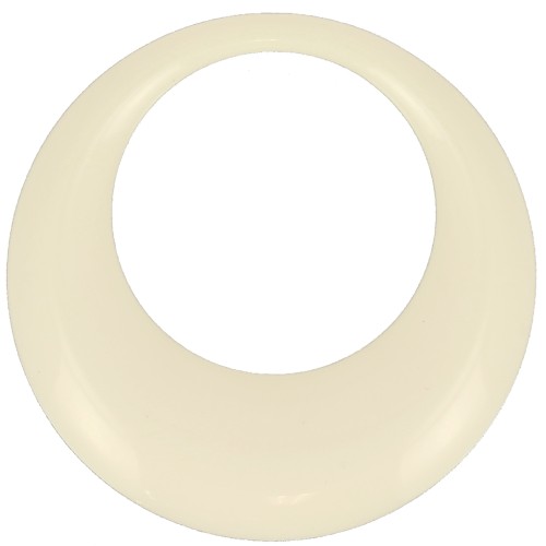 44mm Opaque resin hollow circle pendant - Unbleached x1