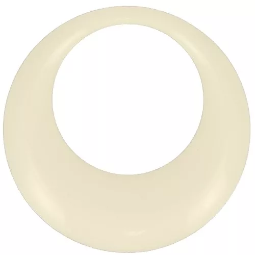 44mm Opaque resin hollow circle pendant - Unbleached x1