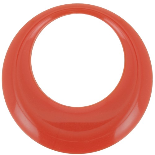 44mm Opaque resin hollow circle pendant - Terracotta x1