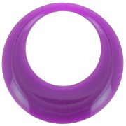 44mm Opaque resin hollow circle pendant - Plum x1