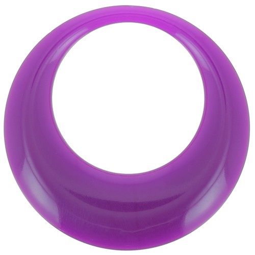 44mm Opaque resin hollow circle pendant - Plum x1