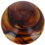 14 mm round cabochon in translucent resin - Marbled amber x1